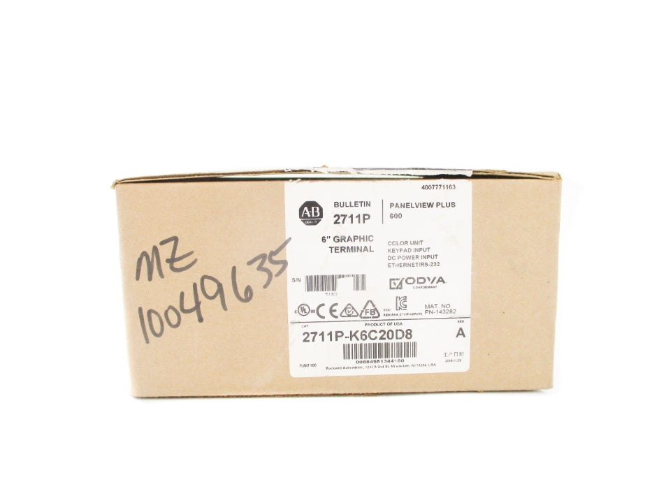 ALLEN BRADLEY 2711P-K6C20D8 SER. A NSMP