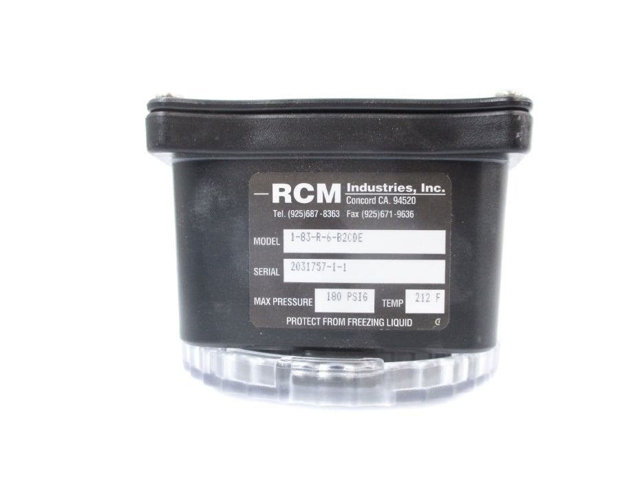 RCM INDUSTRIES 1-83-R-6-B2CDE .5-6.0 180PSI NSNP