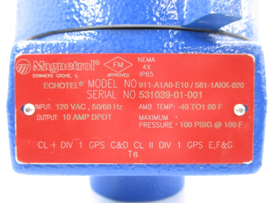 MAGNETROL 911-A1A0-E10/581-1AKK-020 100PSI NSNP