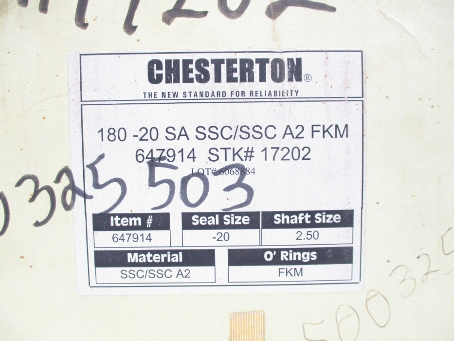 CHESTERTON 180-20SASSC/SSCA2FKM -20 2.50 NSMP