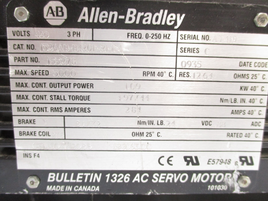 ALLEN BRADLEY 1326AB-B420E-21-K4 SER. C UNMP