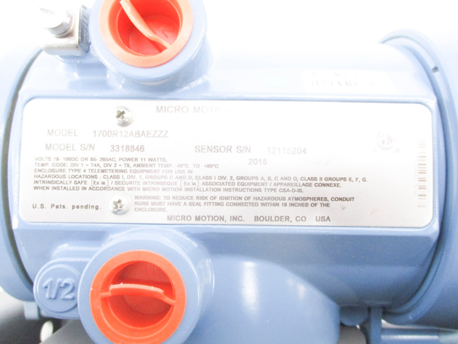 MICRO MOTION 1700R12ABAEZZZ 85-265VAC NSNP