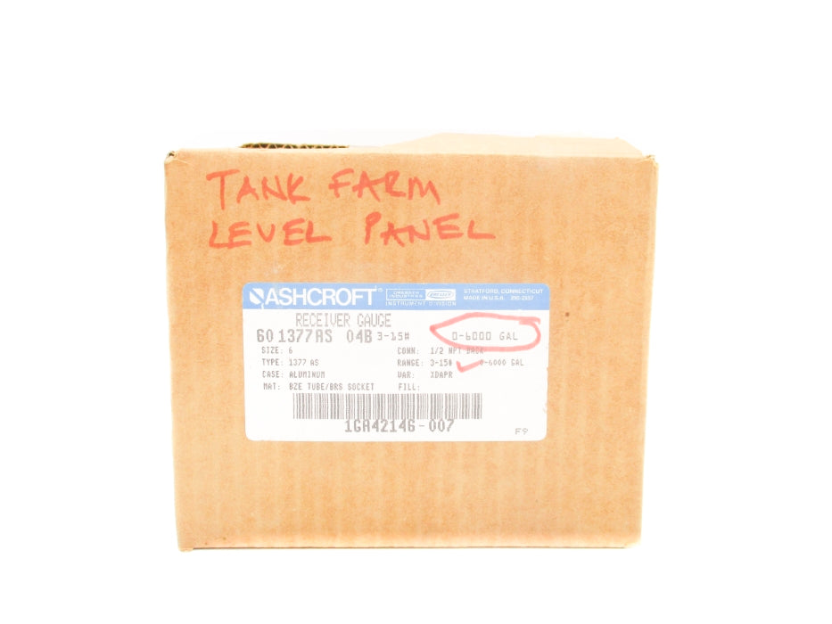 ASHCROFT 601377AS04B3-15# 0-2000 NSMP