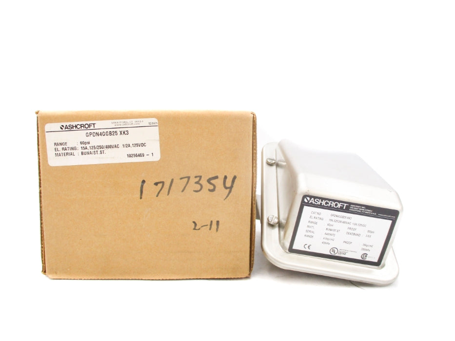 ASHCROFT GPDN4GGB25XK3 500PSI NSMP