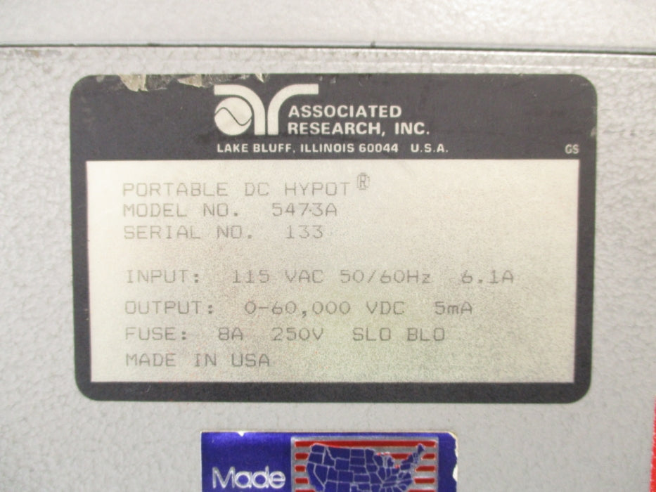 ASSOCIATED RESEARCH 5473A UNMP