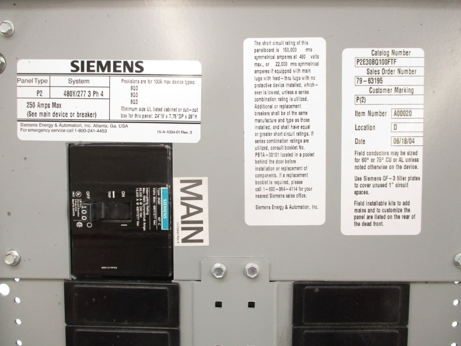 SIEMENS P2E30BQ100FTF NSNP
