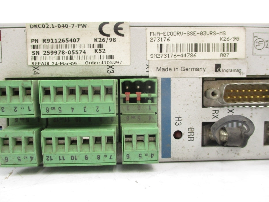 INDRAMAT DKC02.1-040-7-FW R911265407 REMAN