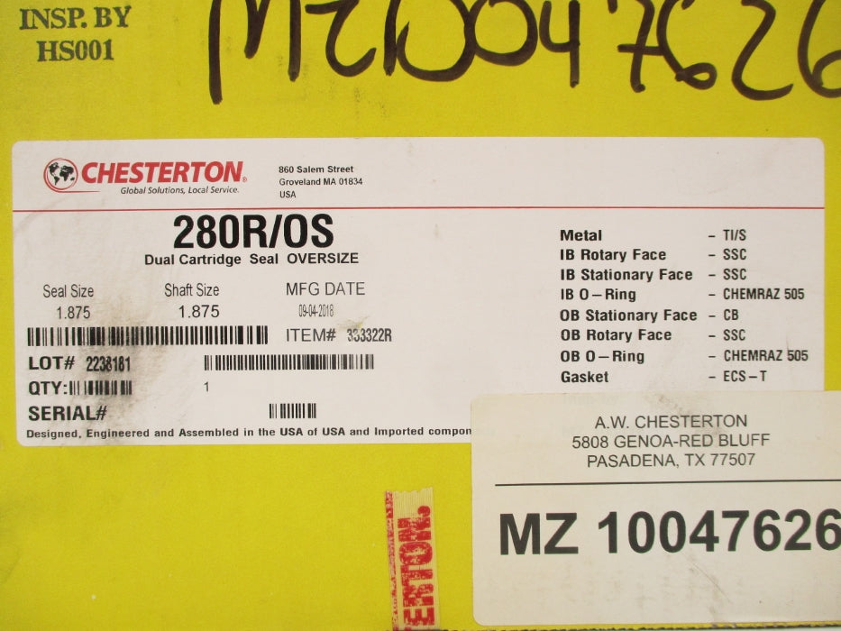 CHESTERTON 280R/OS 1.875 NSFS