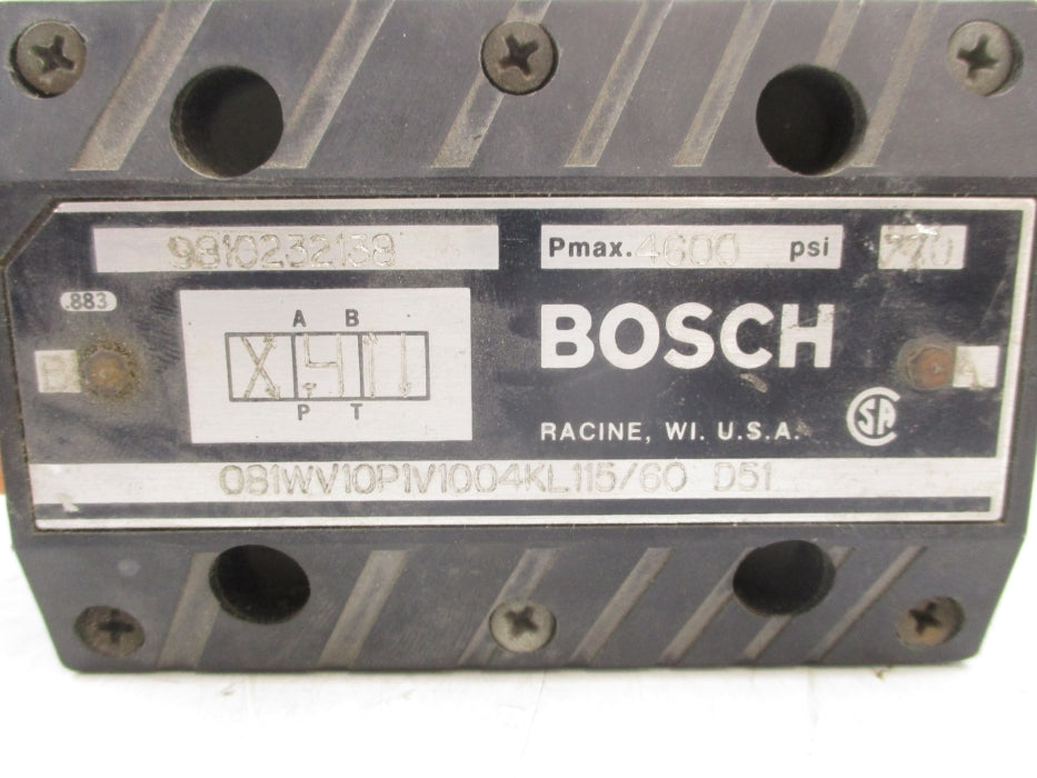 BOSCH 081WV10P1V1004KL115/60D51 9810232138 115V 4600PSI NSNP