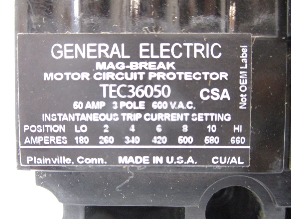 GENERAL ELECTRIC TEC36050 600V 50A UNMP