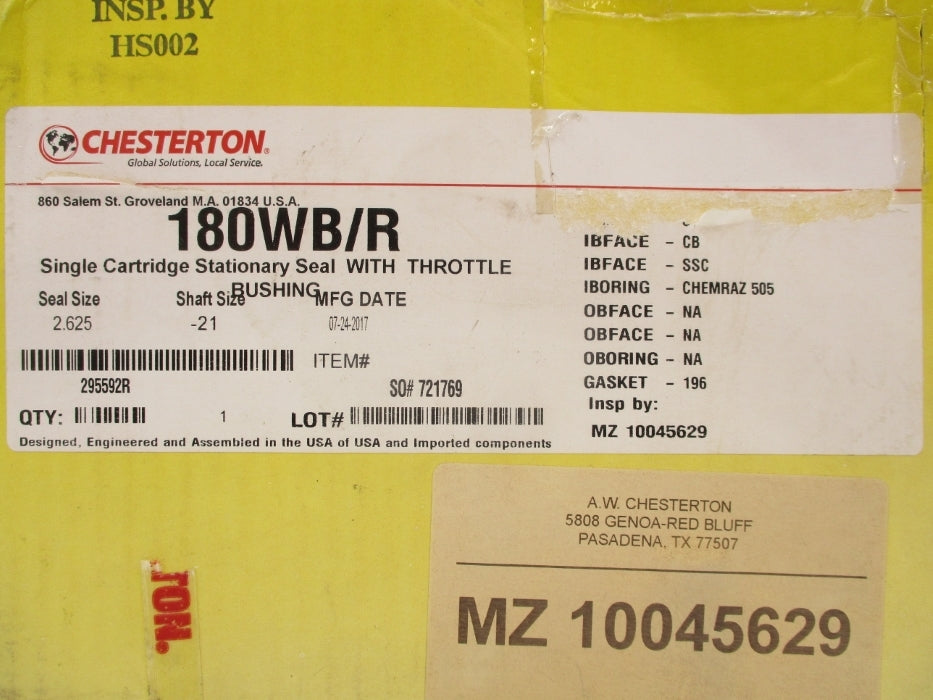CHESTERTON 180WB/R-21 2.625 NSFS
