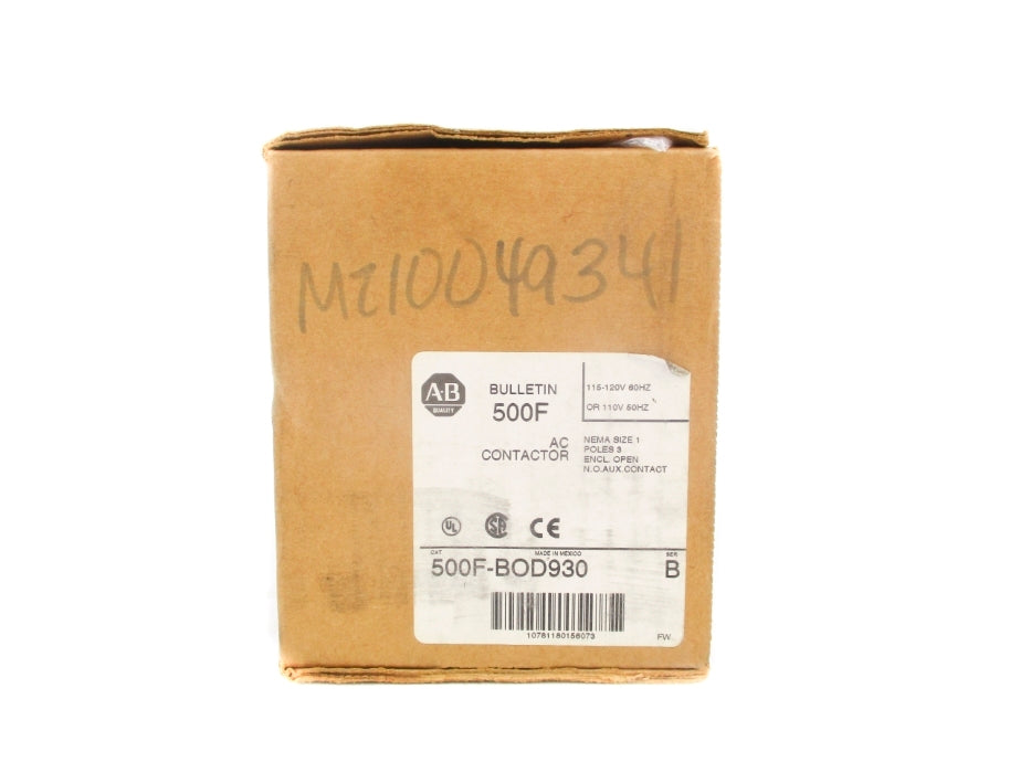 ALLEN BRADLEY 500F-BOD930 SER. B 110/115-120V (BR/WH) NSMP