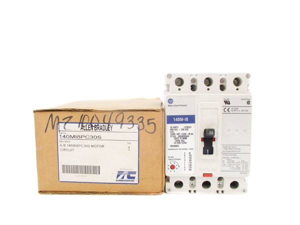 ALLEN BRADLEY 140M-I8P-C30S 30A 250VDC NSMP