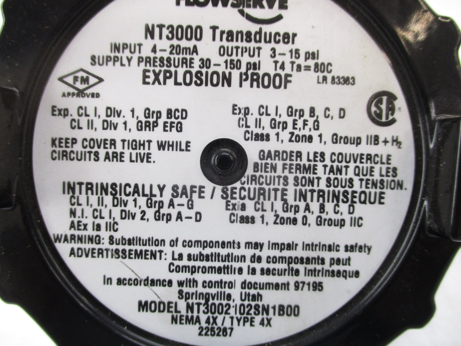 FLOWSERVE NT3000 30-150PSI NSNP