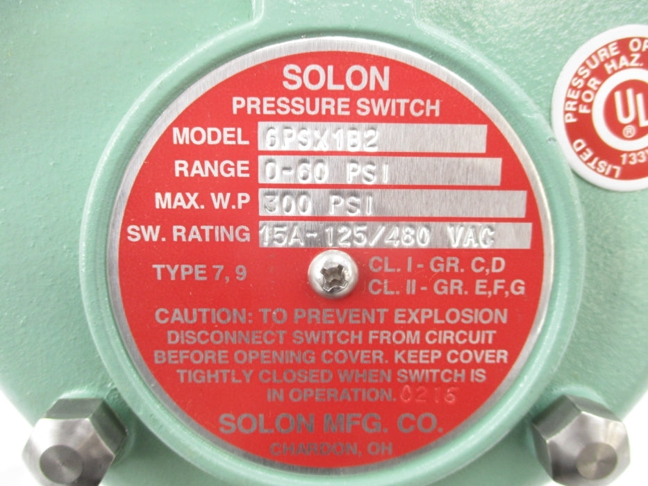 SOLON 6PSX1B2 0-60/300PSI NSNP