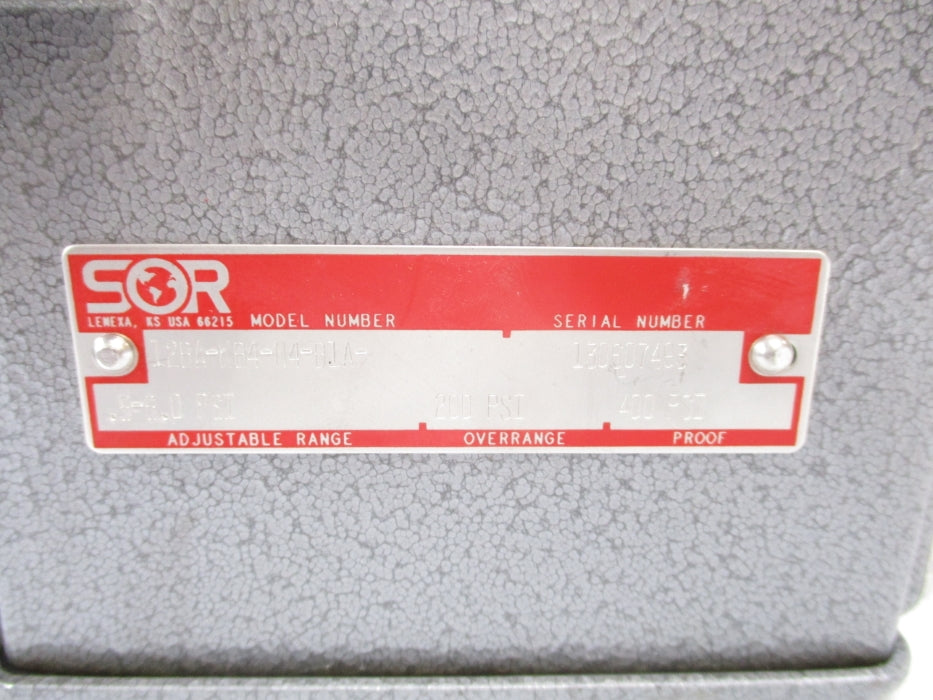 SOR 12BA-KB4-114-B1A-.5-6.0 400PSI NSNP