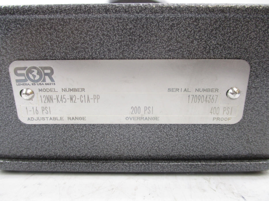 SOR 12NN-K45-M2-C1A-PP 1-16/400PSI NSNP
