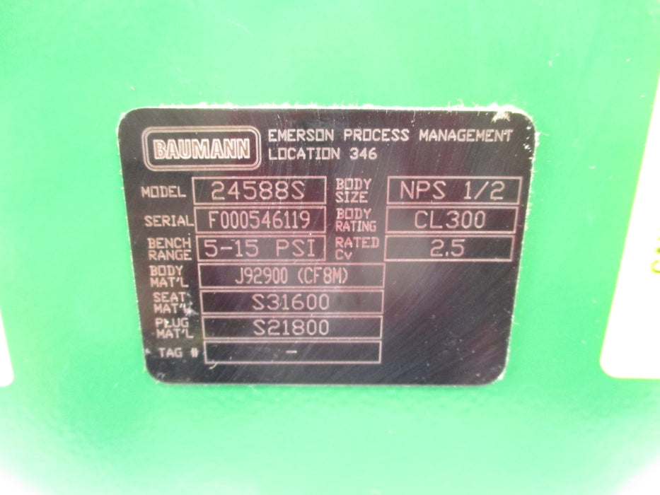BAUMANN 24588S 5-15PSI 1/2" NSNP