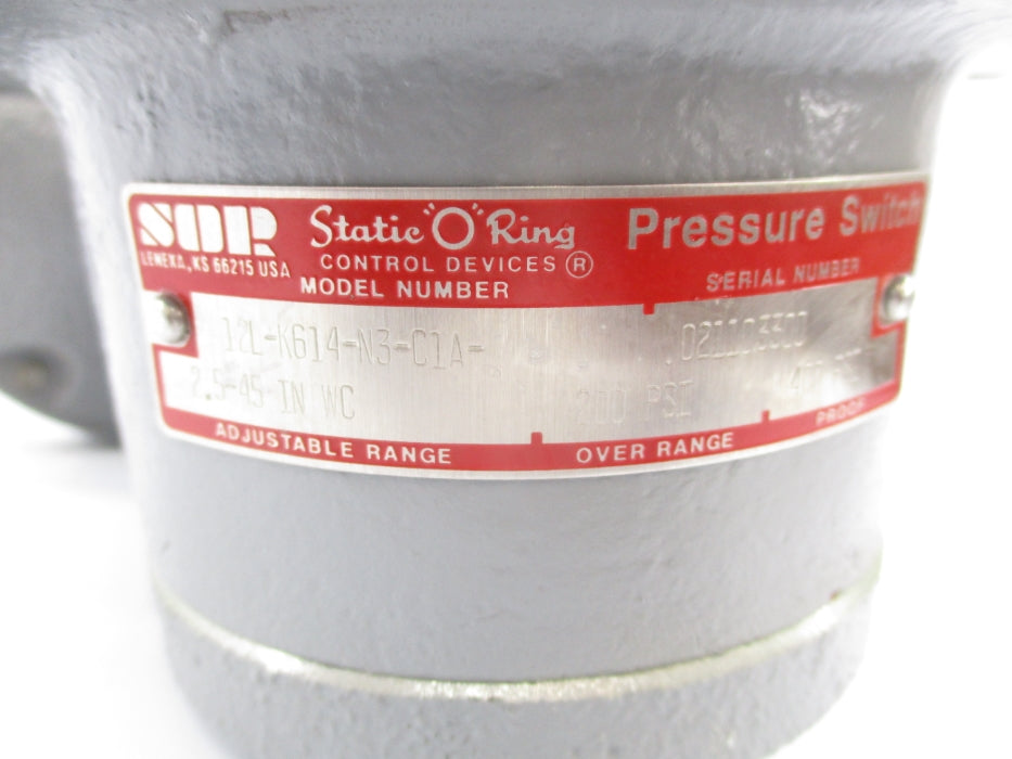 SOR 12L-K614-N3-C1A-2.5-45 400PSI NSNP