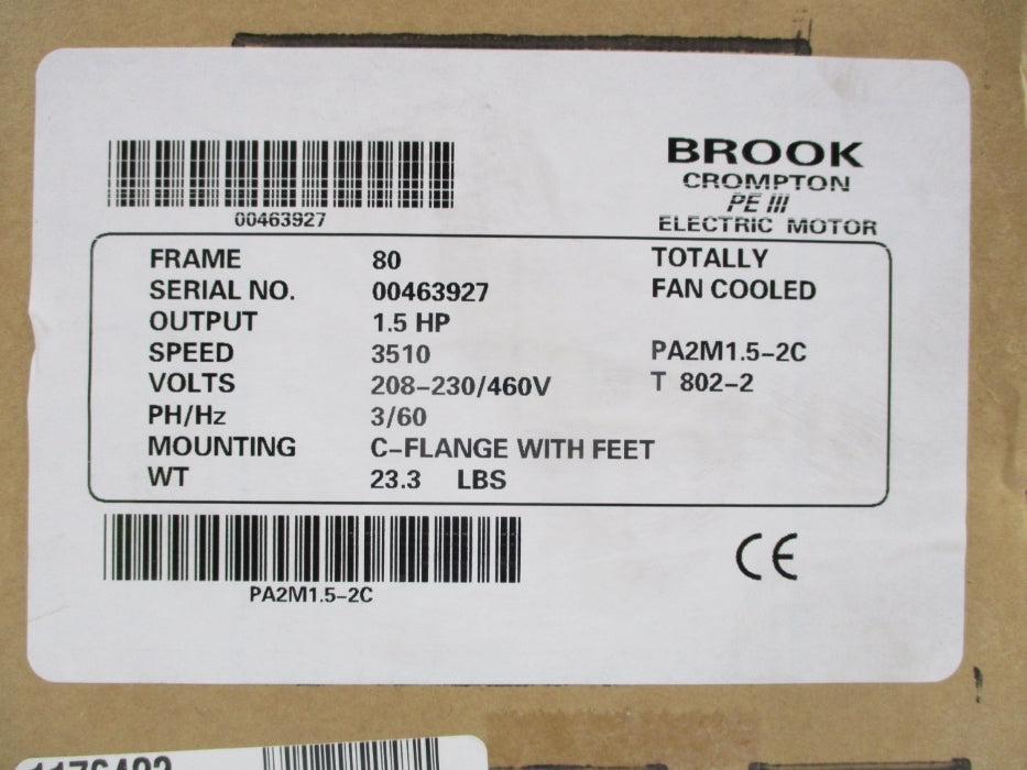 BROOK CROMPTON PA2M1.5-2C NSFS