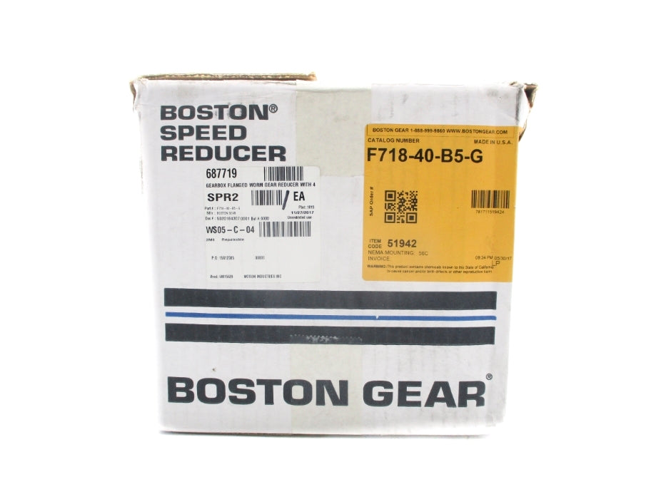 BOSTON GEAR F718-40-B5-G 51942 NSMP