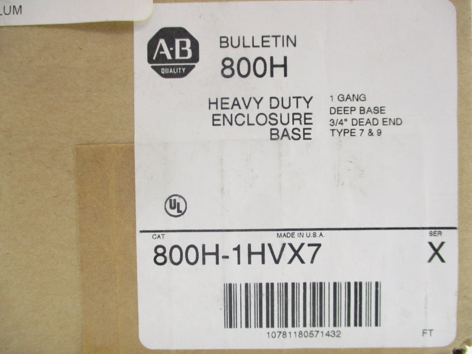 ALLEN BRADLEY 800H-1HVX7 SER. X (BR/WH) NSFS