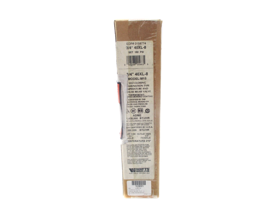 WATTS 0158774 3/4-40XL-8 150PSI NSMP
