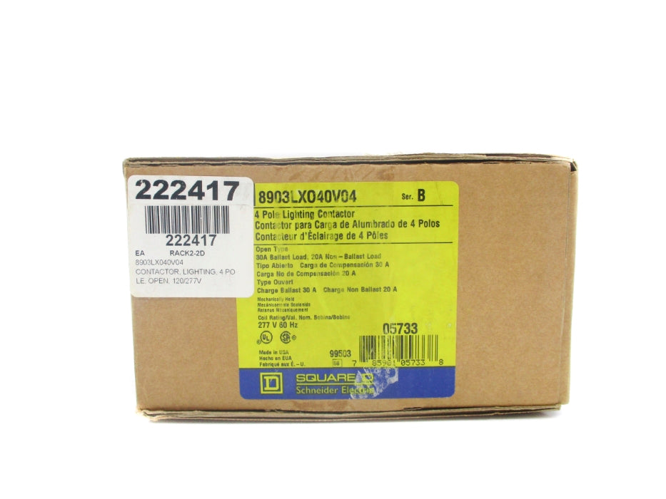 SQUARE D 8903LXO40V04 SER. B 277V NSFS