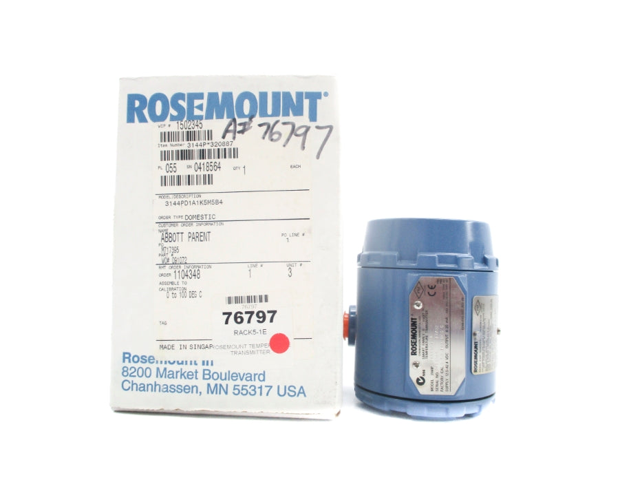 ROSEMOUNT 3144PD1A1K5M5B4 100C NSMP