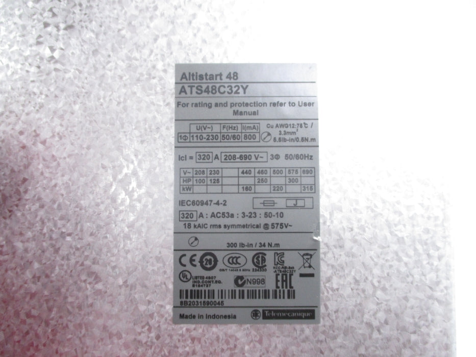 SCHNEIDER ELECTRIC ATS48C32Y NSNP