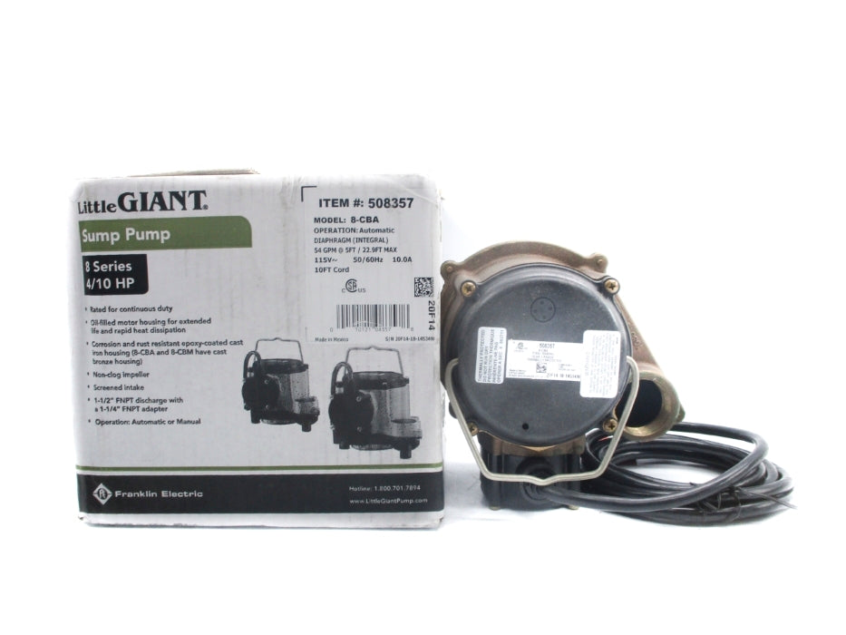 LITTLE GIANT PUMP 8-CBA 115V 10.0A NSMP