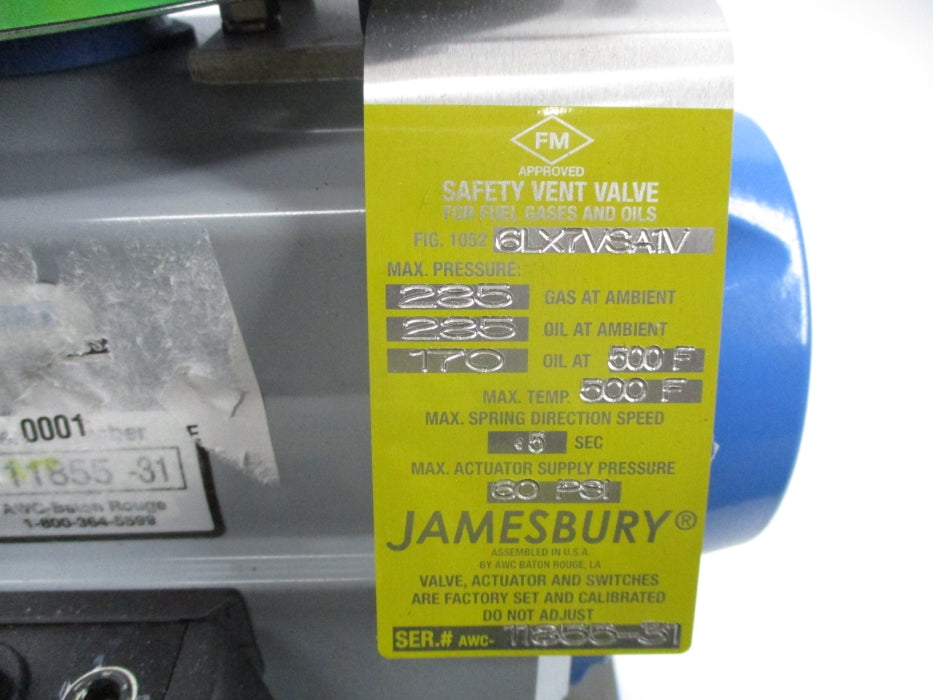 JAMESBURY 10526LX7VSA1V 60PSI NSNP
