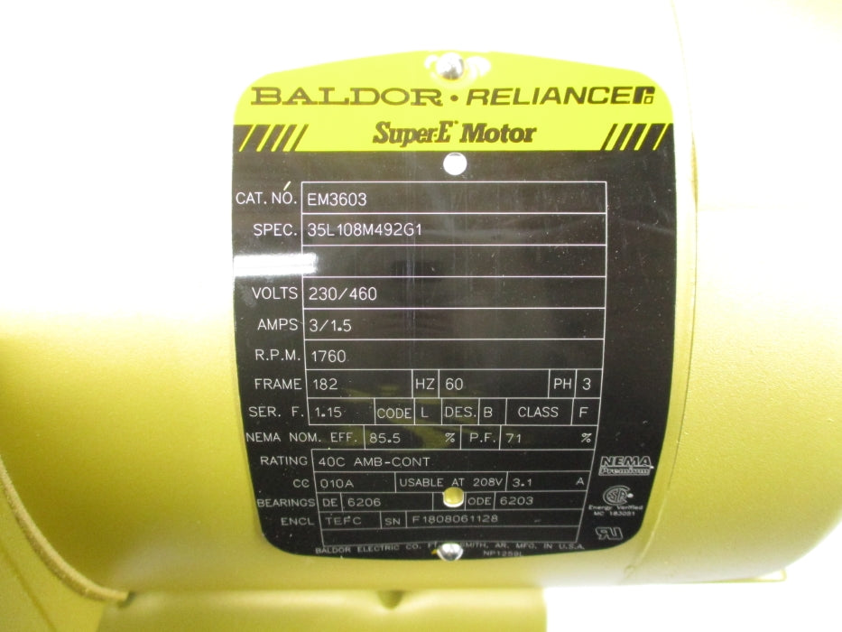 BALDOR EM3603 (AS PICTURED) NSNP