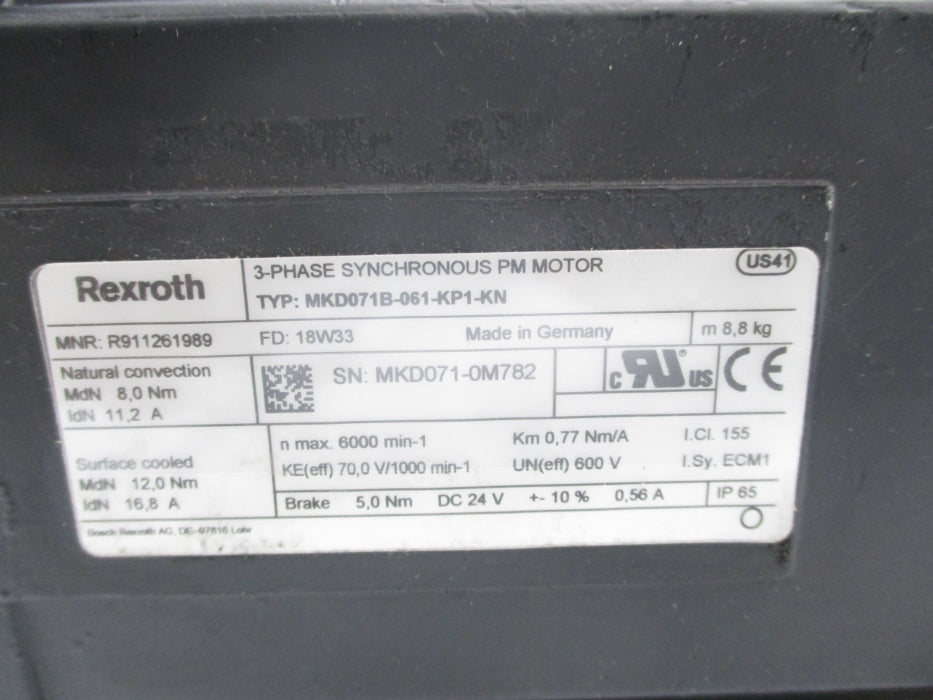 REXROTH MKD071B-061-KP1-KN R911261989 600V 16.8A NSNP