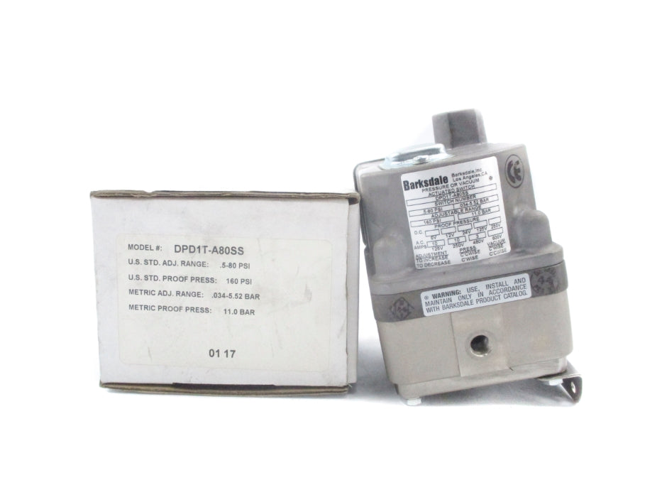 BARKSDALE D1T-A80SS 480VAC 3A 0.5-80PSI NSMP