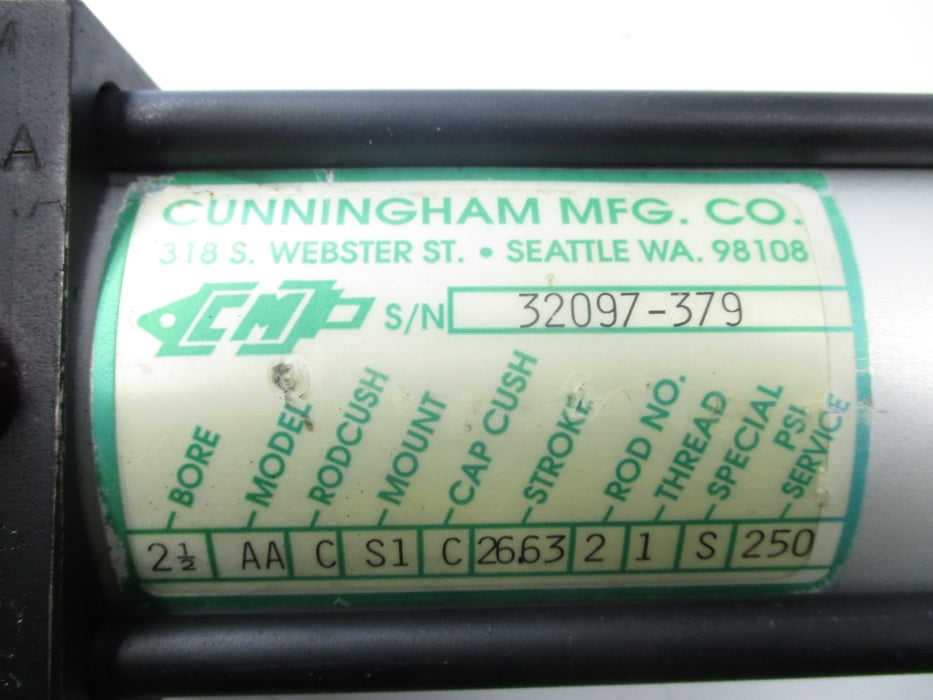 CUNNINGHAM 2-1/2AACS1C26.6321S250 250PSI NSNP