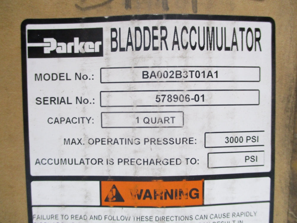 PARKER BA002B3T01A1 3000PSI NSFS