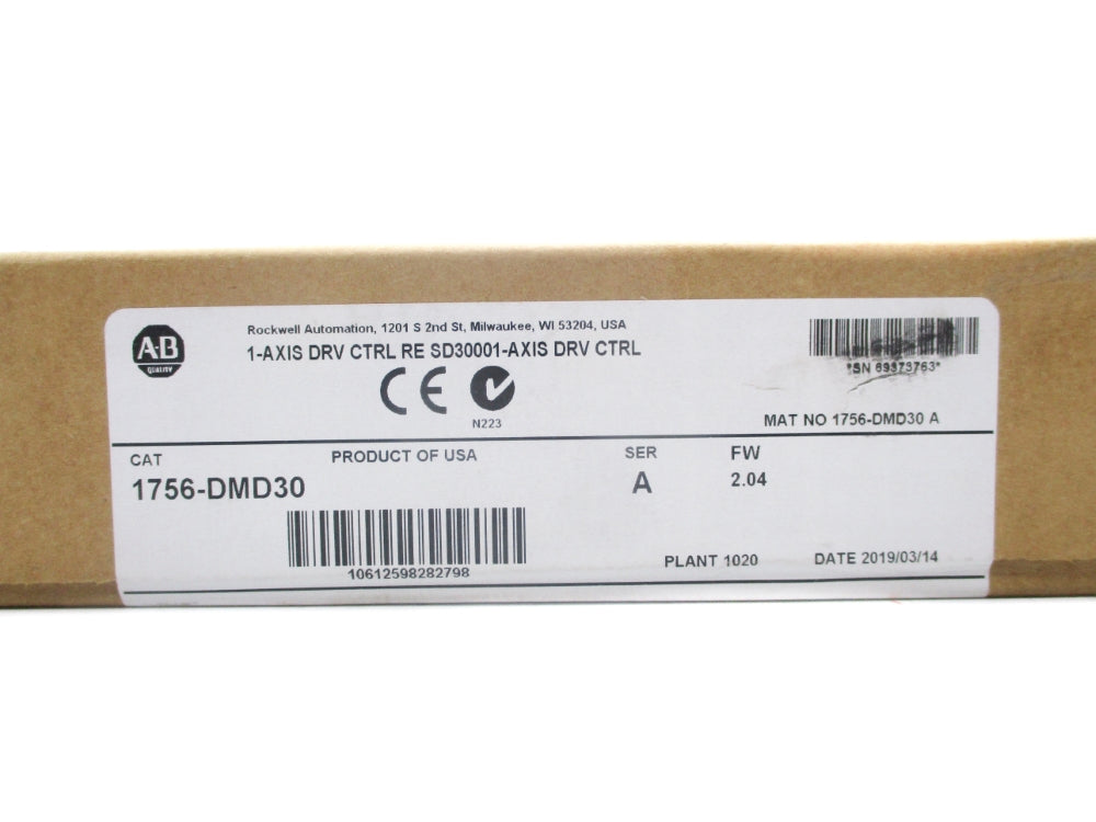 ALLEN BRADLEY 1756-DMD30 SER. A F/W 2.04 DATE: 2019 NSFS