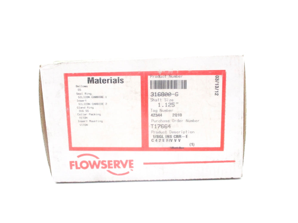 FLOWSERVE GEB3351561A-7 316800-G 1.125 NSMP