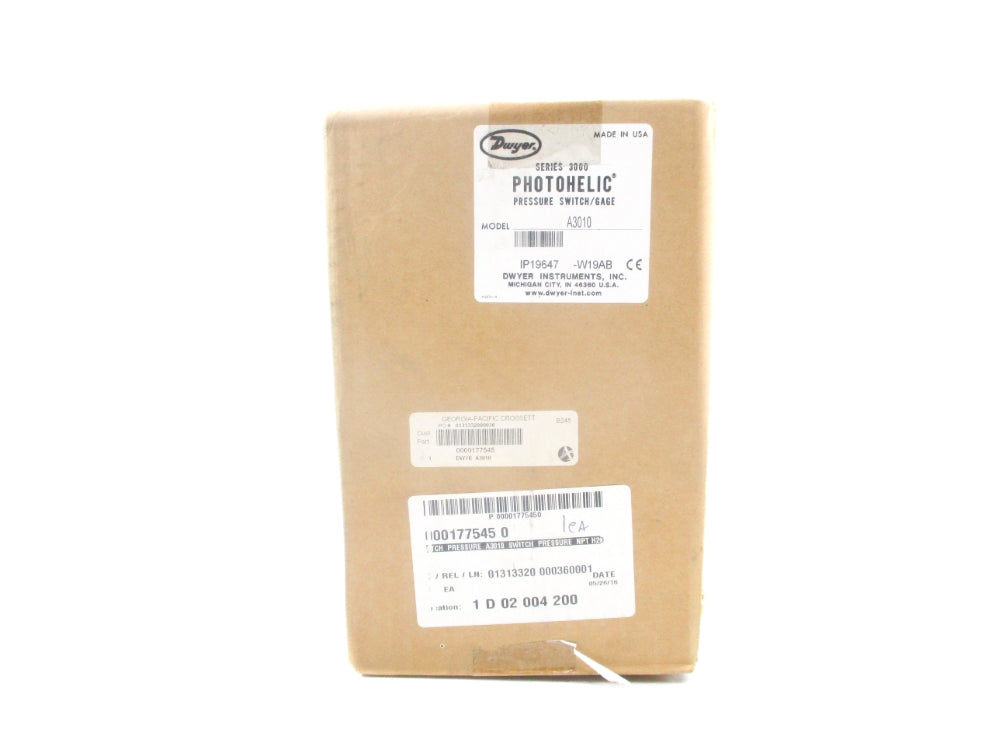DWYER A3010 0-10IN 25PSI NSMP