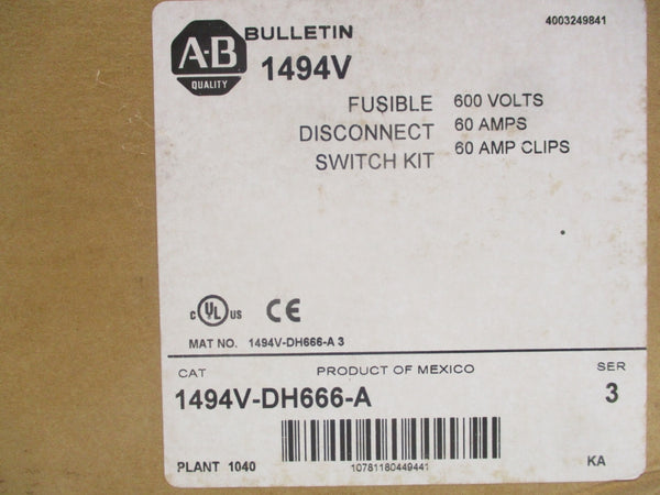 ALLEN BRADLEY 1494V-DH666-A SER. 3 (BR/WH) NSFS