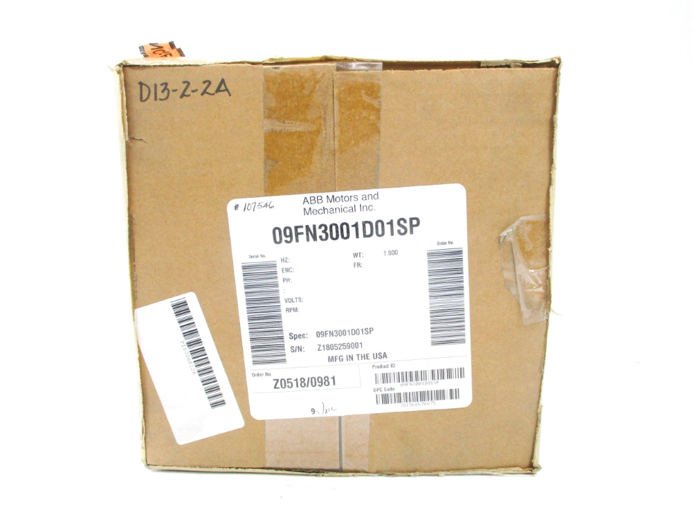 ABB MOTORS 09FN3001D01SP NSMP