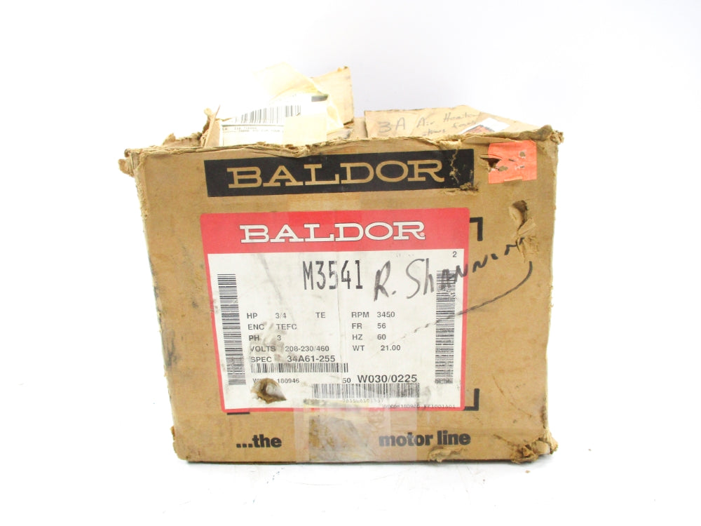BALDOR M3541 34A61-255 208-230/460V 2.7-2.6/1.3A NSMP