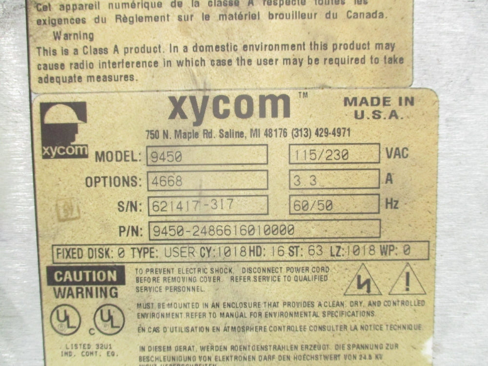 XYCOM 9450-2486616010000 NSNP
