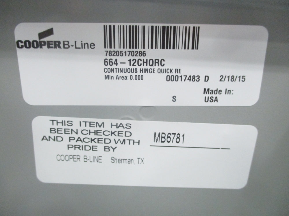COOPER 664-12CHQRC NSNP