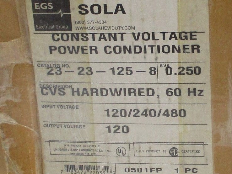 SOLA CVS 23-23-125-8 NSMP