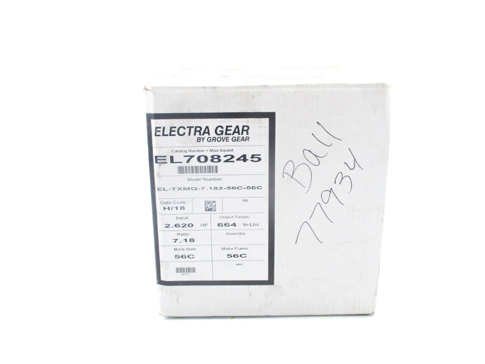GROVE GEAR EL708245 EL-TXMQ-7.182-56C-56C NSMP