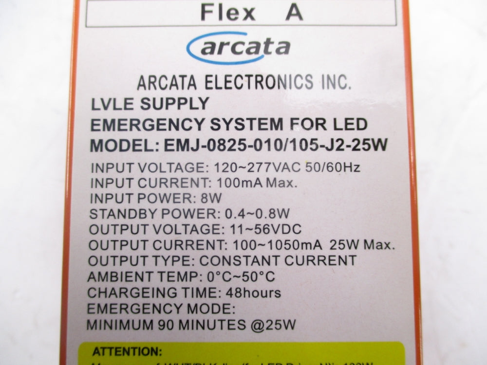 ARCATA ELECTRONICS EMJ-0825-010/105-J2-25W NSNP