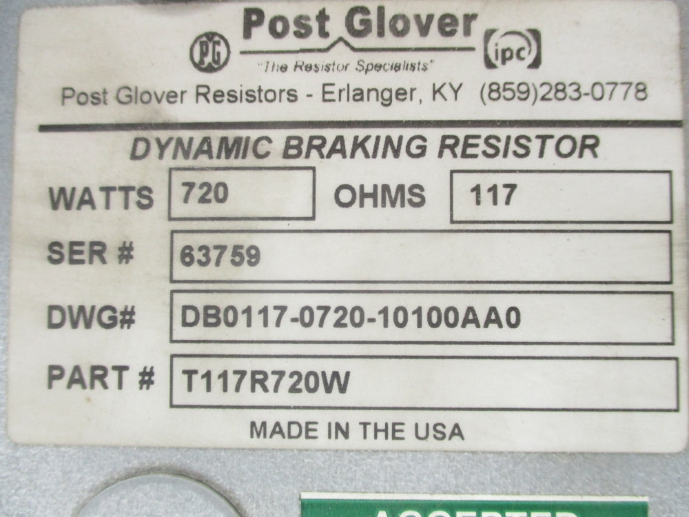 POST GLOVER T117R720W NSNP