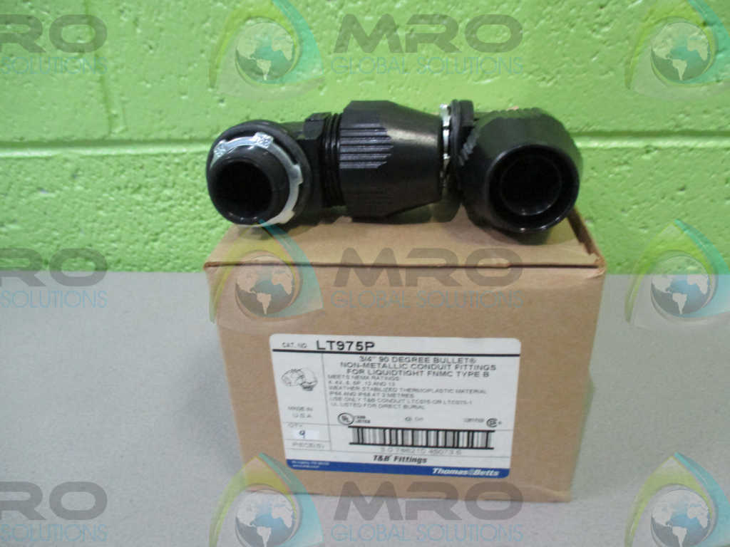 LOT OF 9 THOMAS & BETTS LT975P 3/4" 90 DEGREE BULLETIN NON-METALLIC CONDUCT FITTINGS *NEW IN BOX*